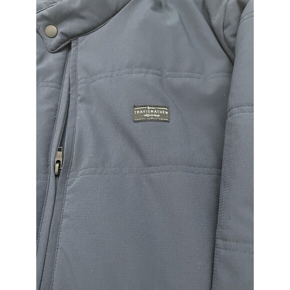 Travis Matthews Jacket Mens XL Blue Interlude Puffer Jacket Rip Stop Outdoors - Picture 2 of 8
